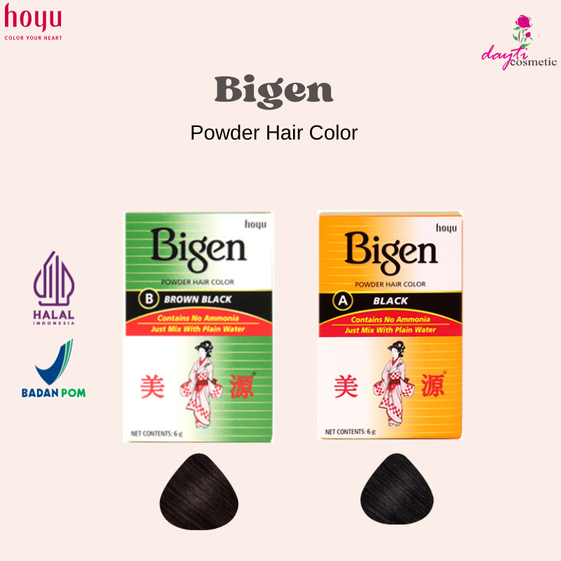 Jual Bigen powder Hair Color 6gr / Semir Rambut hitam | Shopee Indonesia