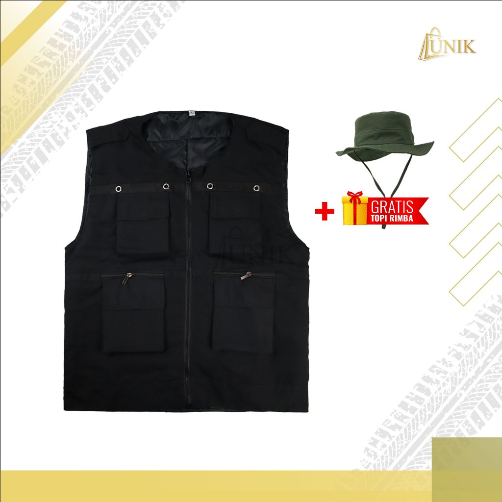 Jual Rompi Taktikal Outdoor Gratis Topi Rimba – Rompi Seragam Lapangan ...