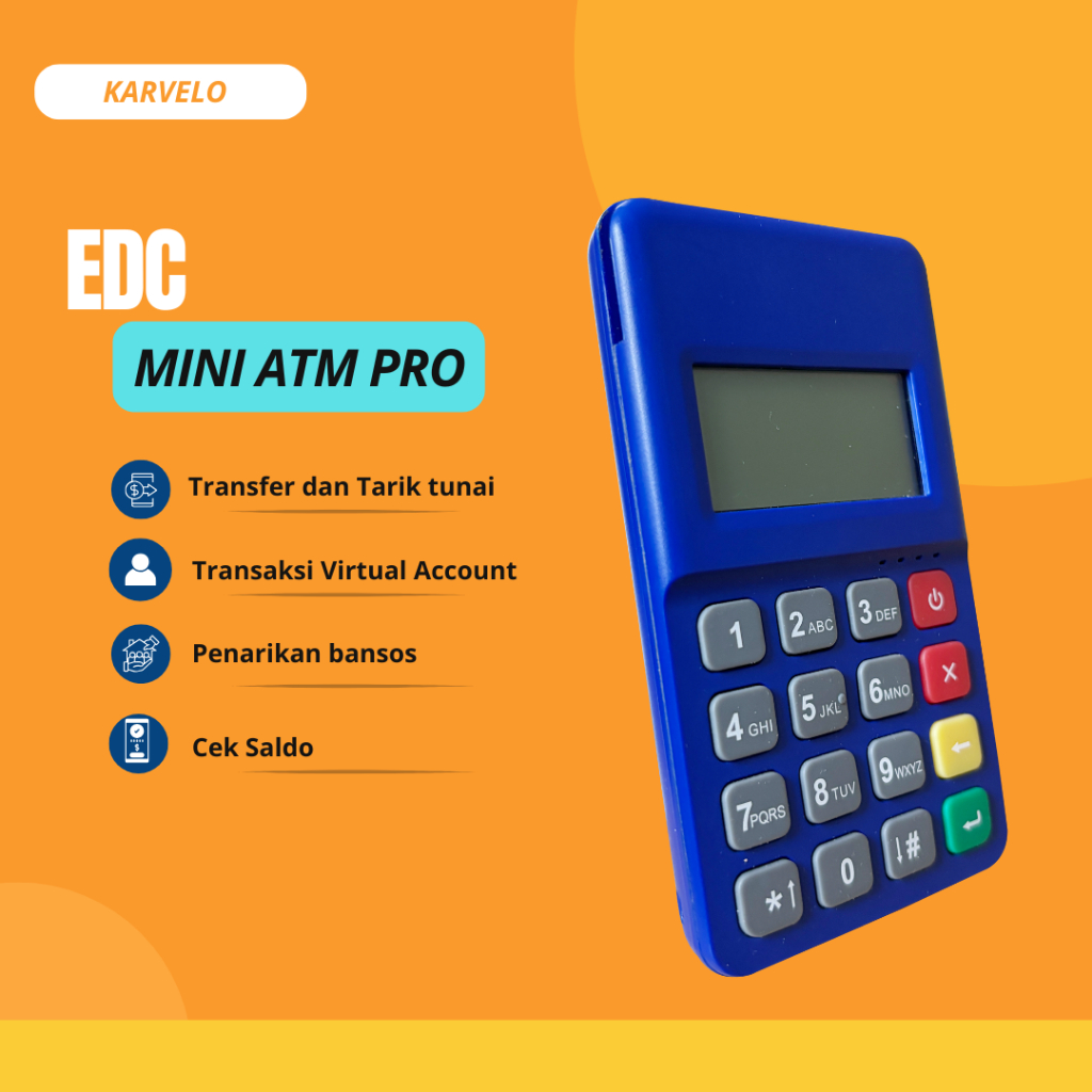 Jual Mesin EDC Mini ATM Pro Karvelo | Tarik Tunai + Printer Bluetooth ...