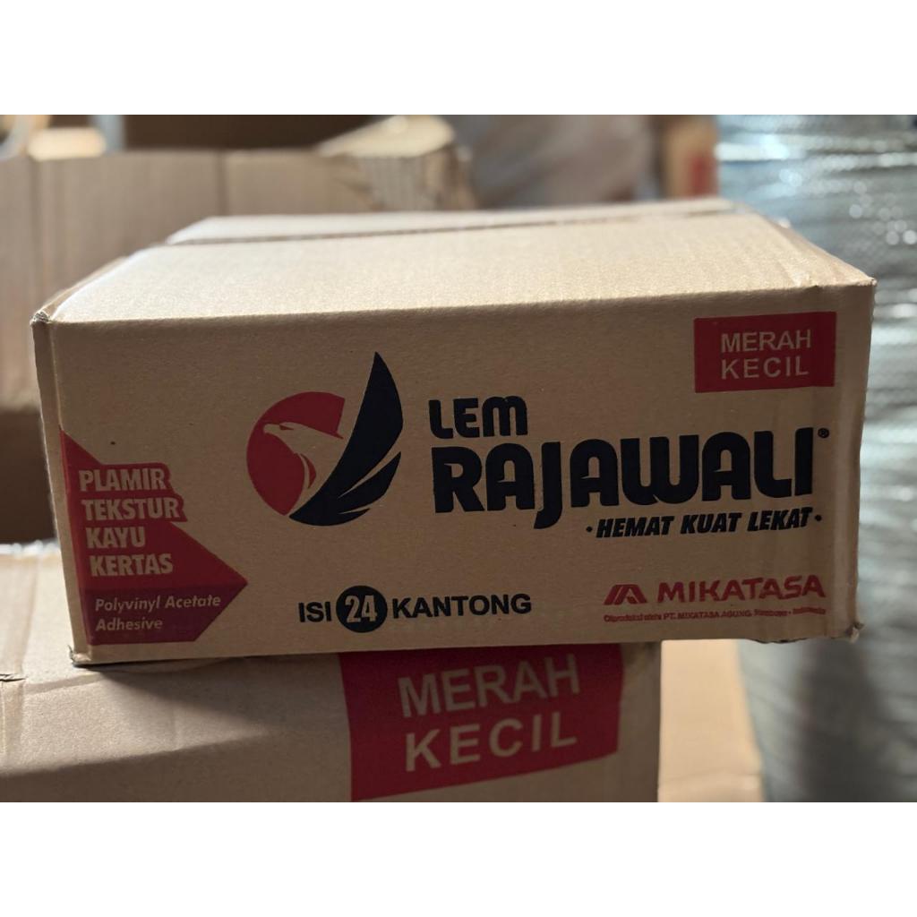 Jual Lem Putih Rajawali kemasan MERAH KECIL 1 Dus 24 Pack | Shopee ...