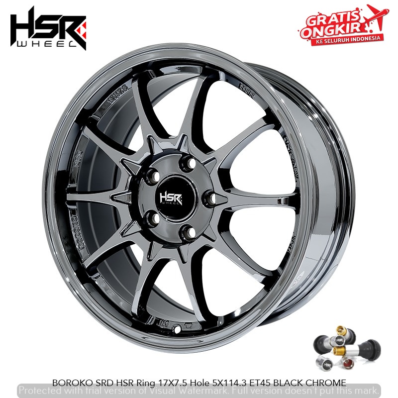 Jual VELG RACING R17 TYPE HSR BOROKO SRD H5X114,3 COCOK UNTUK MOBIL ...