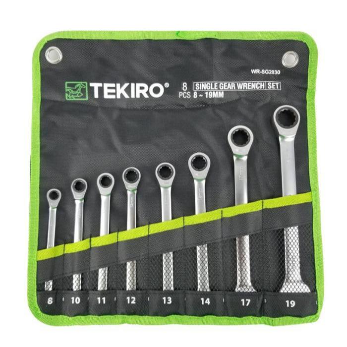 Jual TEKIRO - KUNCI RING PAS RATCHET PANJANG SET 8 PCS 8 MM - 19 MM (WR ...