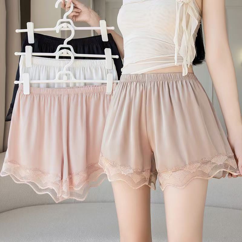 Jual HOHO_HWANG (C-229) Celana Pendek Santai Dengan Renda Bahan Satin ...