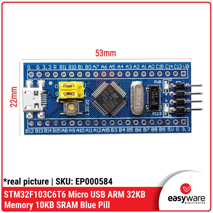 Jual Modul STM32 Blue Pill Series STM32F103C6T6 / STM32F103C8T6 ...