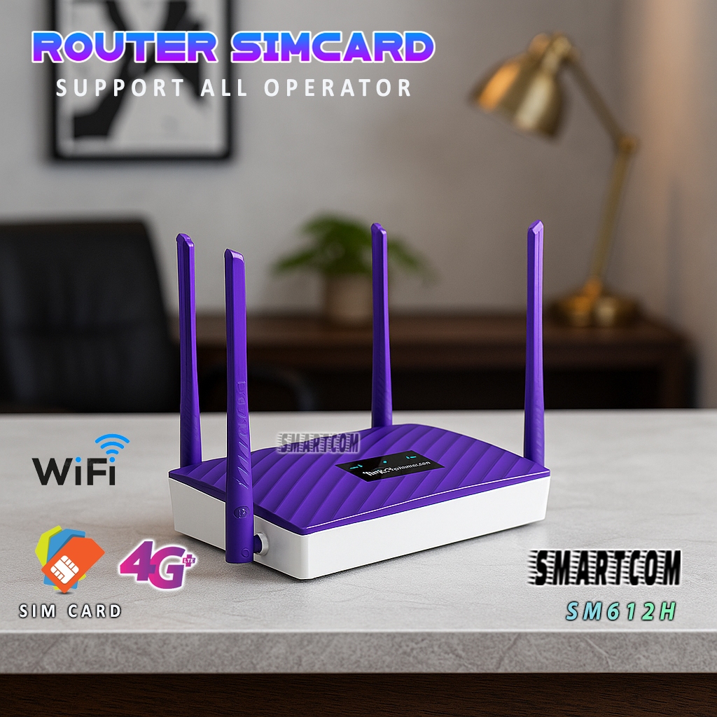 SMARTCOM Modem K5188 4G LTE 500 Mbps SIMCARD Unlock ROUTER SM612 All Operator Garansi Resmi