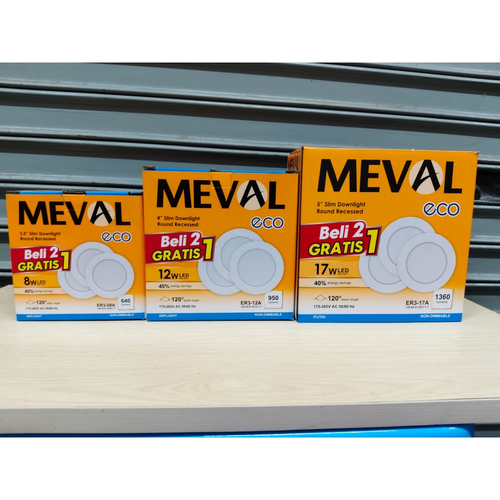 Jual Meval Paket (2+1) Downlight Led Panel Inbow IB Beli 2 Free 1 ...