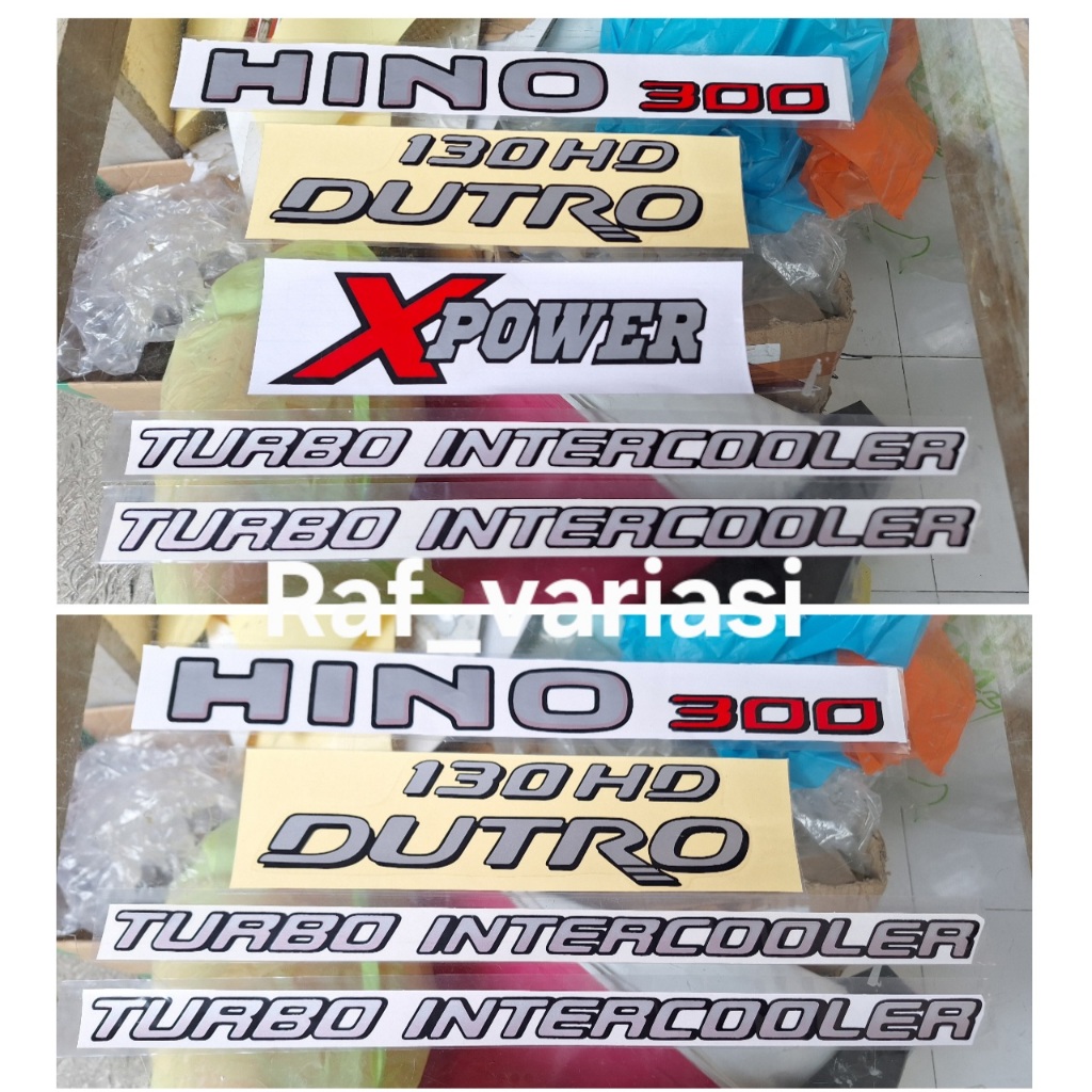 Jual stiker hino 300 xpower 130hd dutro intercooler / sticker hino 300 ...
