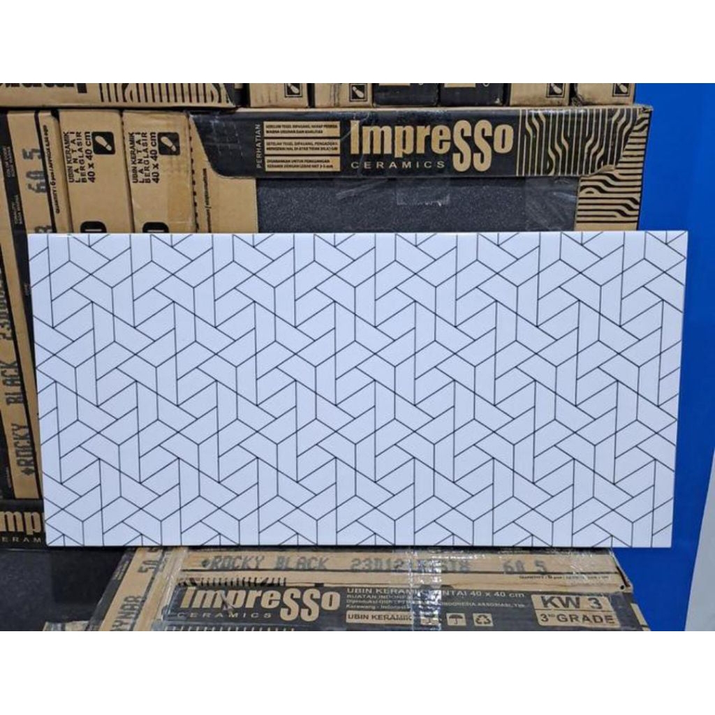 Jual keramik dinding Mulia signature 30 x 60 ENZO BIANCO | Shopee Indonesia