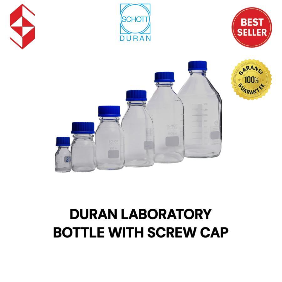 Jual Duran Botol Lab Tutup Biru - 25ml / 50ml / 100ml / 250ml / 500ml ...