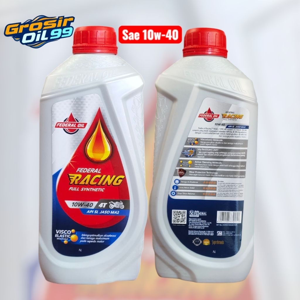 Jual Oli FEDERAL RACING Sae 10w-40 1Liter | Shopee Indonesia