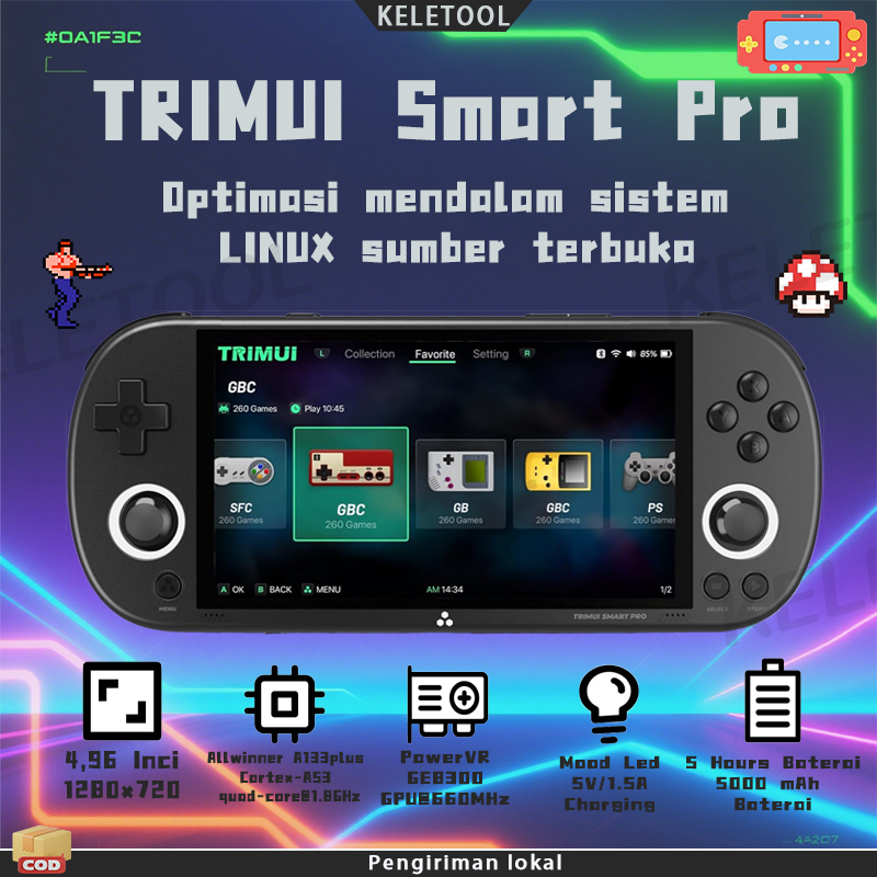 Jual Trimui Smart Pro Handheld Portable Game Console 4.96''IPS Screen ...