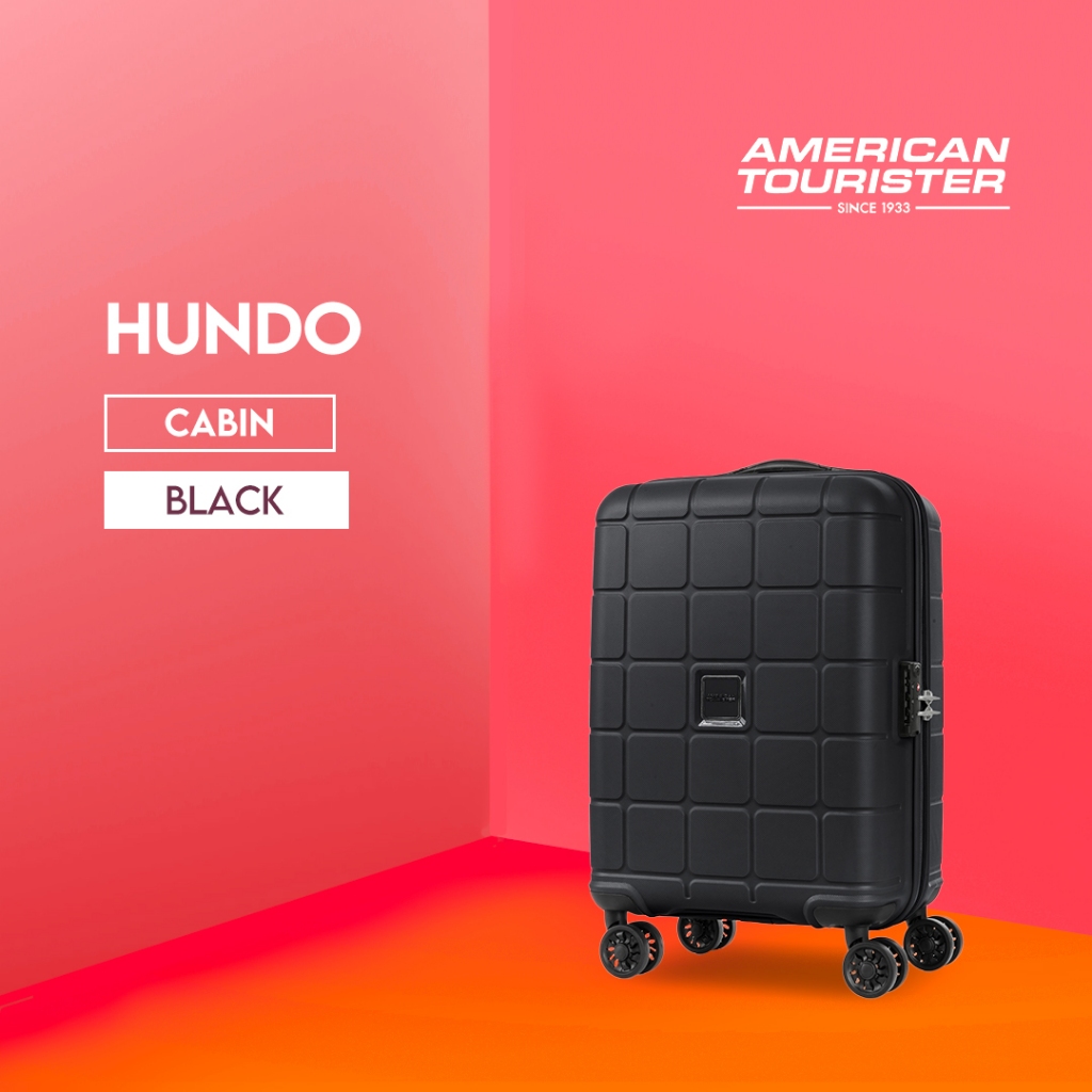 Jual American Tourister Hundo Spinner 55/20 Tsa V2 Black | Shopee Indonesia