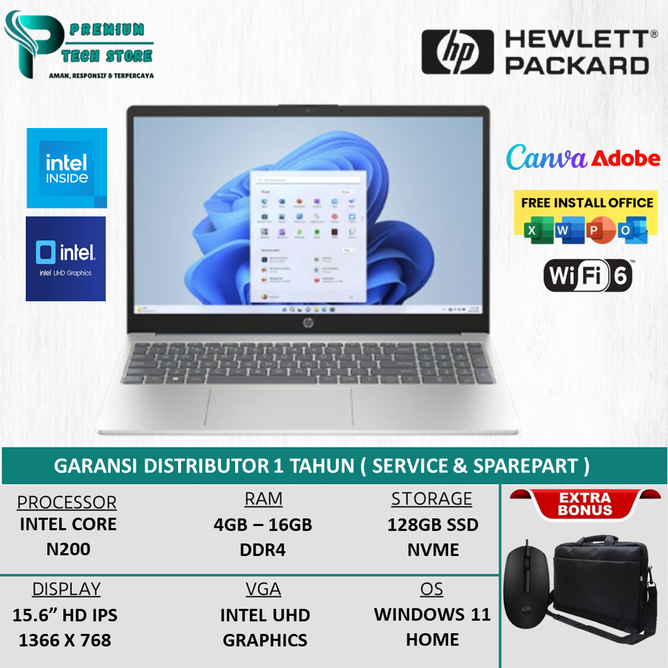 Promo Laptop HP 15 Intel Core i5 1334U 16GB 1TB SSD Full HD IPS Win 11  Home Original Terlaris