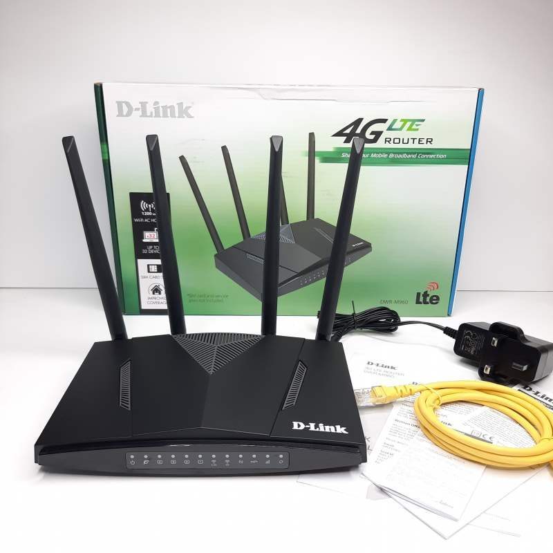Jual D-link DWR-M960 AC1200 Modem 4G LTE SIM card slot ROUTER Wifi Dual ...