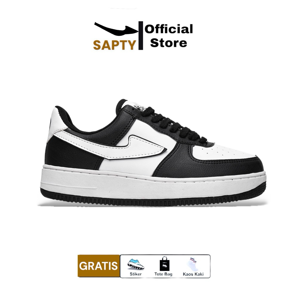 Jual SAPTY - Sepatu Sneakers Casual Great Same Black White Panda Pria ...
