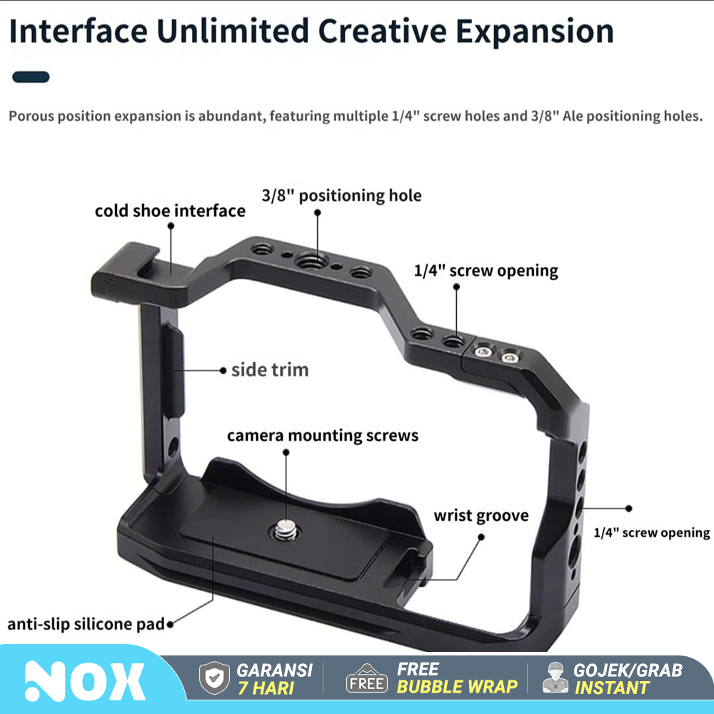 Jual Cage rig kamera Sony A6700 bracket body protector case stabilizer ...
