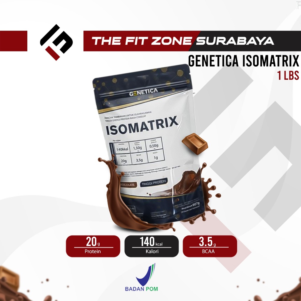 Jual GENETICA Isomatrix 1 Lbs Whey Protein Isolate Suplemen Fitness ...
