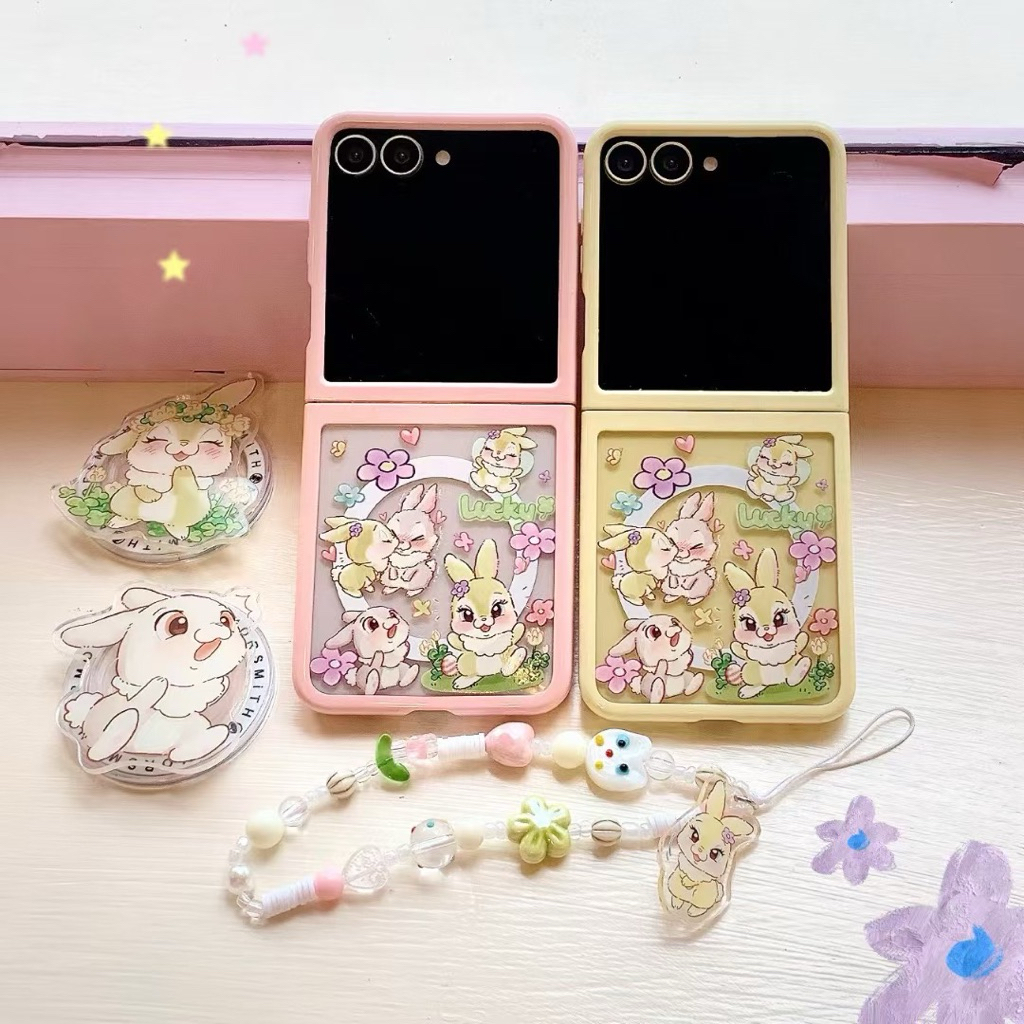 Jual New Case Samsung Zflip7 7FE Magsafe Rabbit Bunny With Popsocket ...