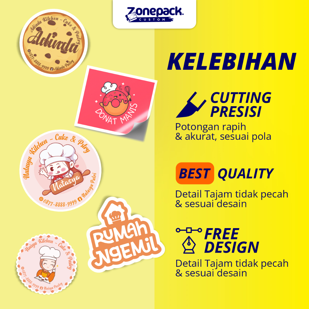 Jual Cetak Sticker Custom Chromo | DIE CUT (Potong Putus) | Sticker ...