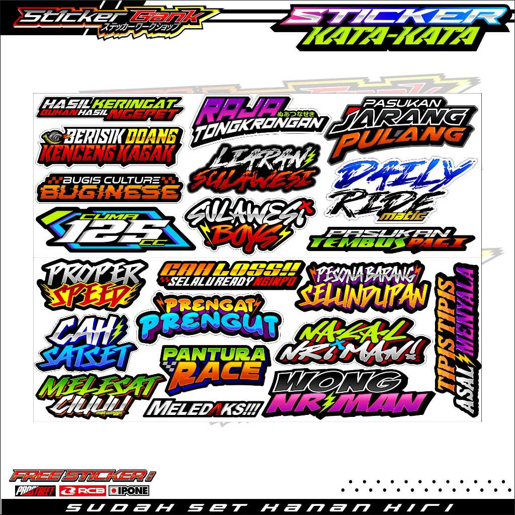 Jual STICKER PACK KATA KATA VIRAL 