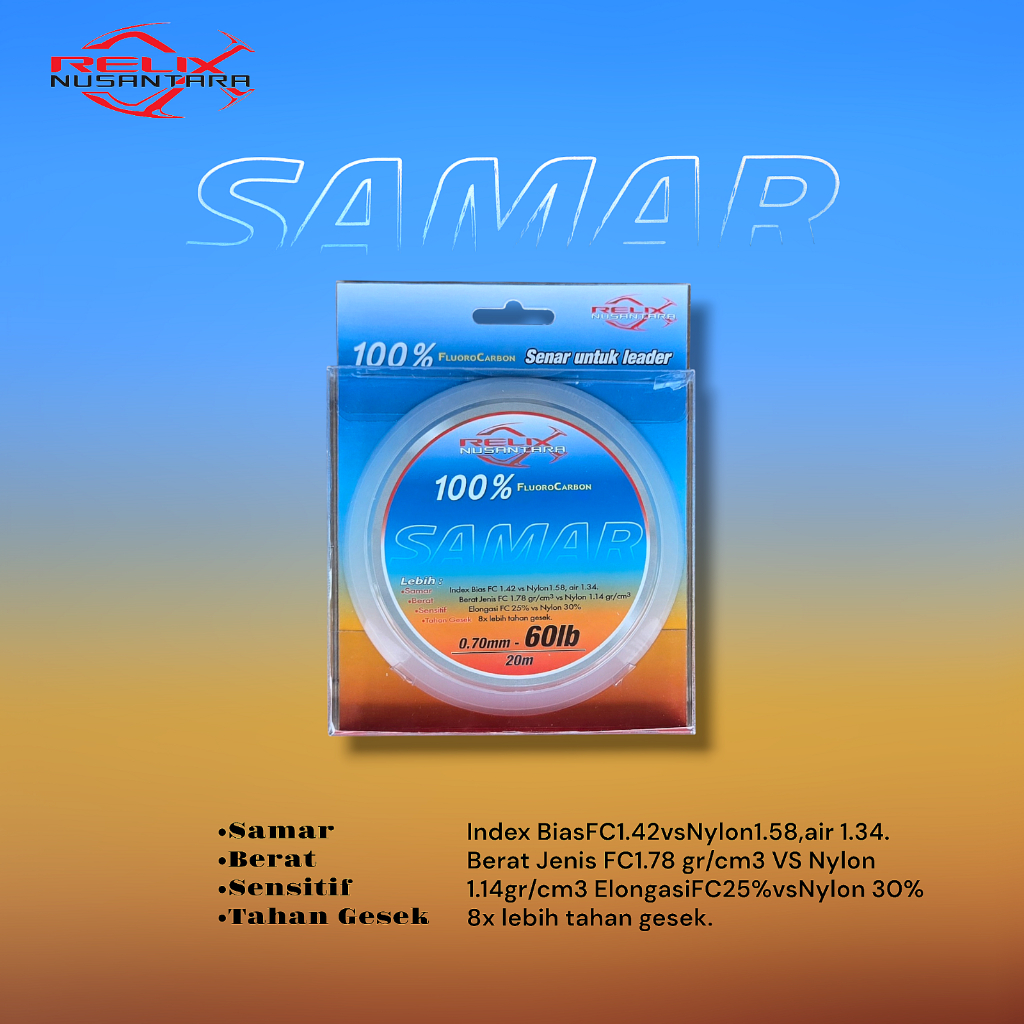 Jual SENAR SHOCKLEADER RELIX SAMAR 100% FLOUROCARBON | Shopee Indonesia