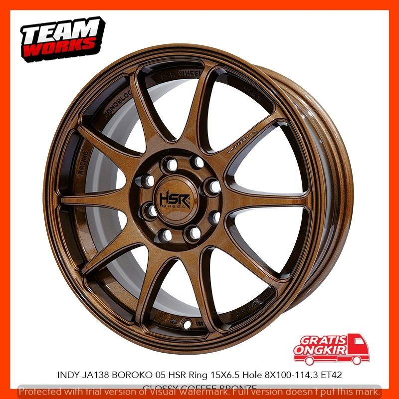 Jual PAKETAN VELG+BAN MOBIL RACING RING15 HSR INDY JA138 LEBAR 6,5 BRIO ...