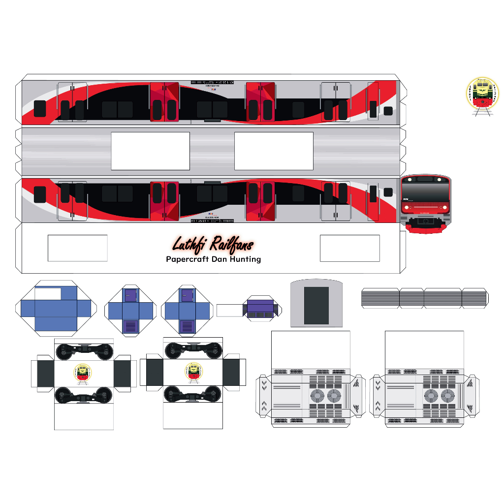 Jual DIY Papercraft KRL INKA Kereta Api Listrik Cetak Pola Kerajinan ...
