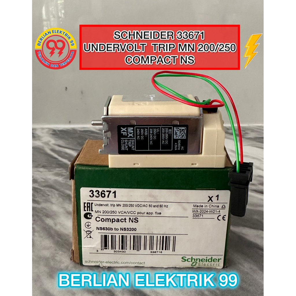 Jual UVR UVT MN 33671 under voltage release Schneider | Shopee Indonesia