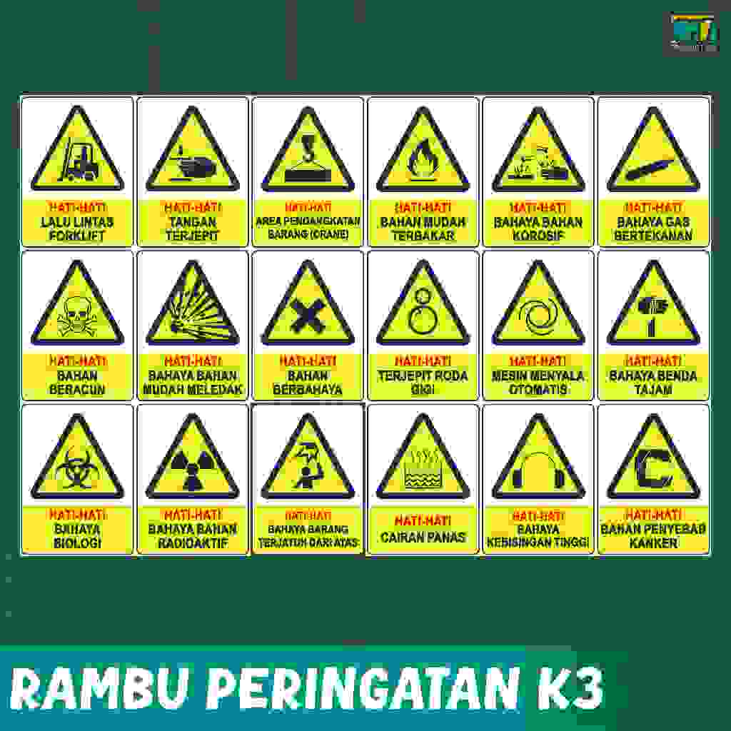 Jual RAMBU PERINGATAN K3 | RAMBU K3 HATI-HATI | Shopee Indonesia