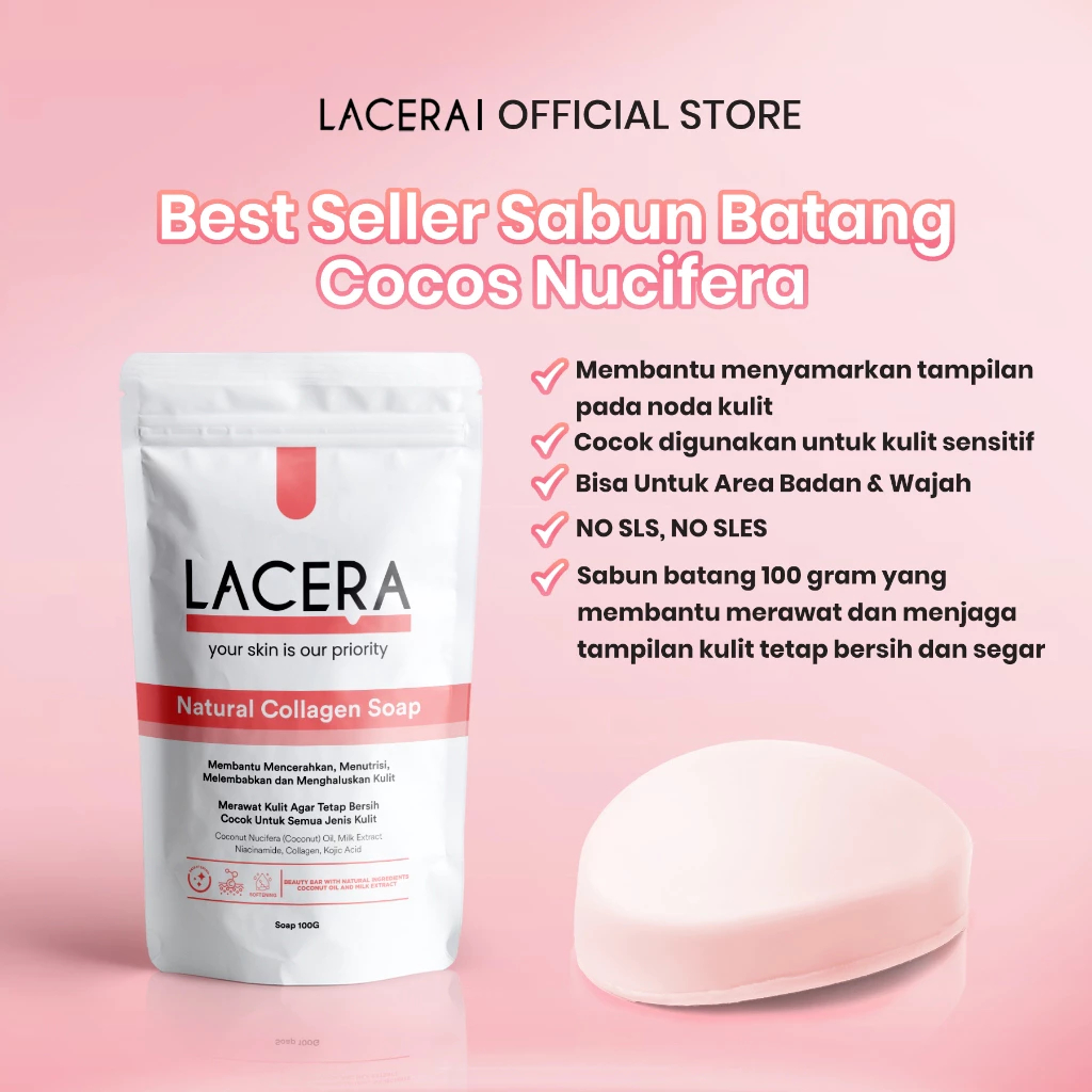Jual Lacera Bar Soap Brightening Collagen Niacinamide 100g I Sabun ...