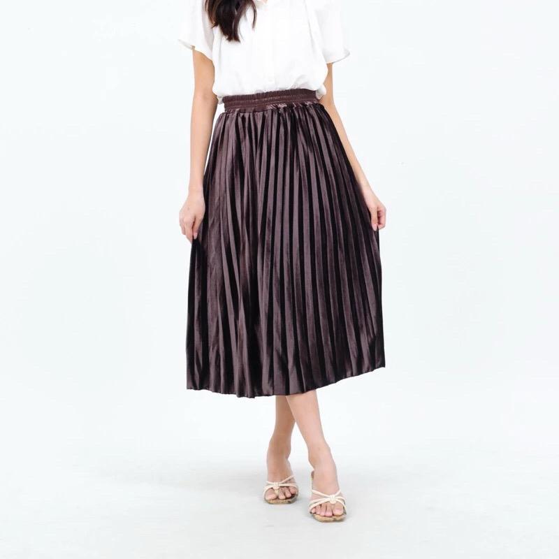 Jual Rok Plisket Bludru Velvet Premium 7/8 Model Terbaru Remaja ...