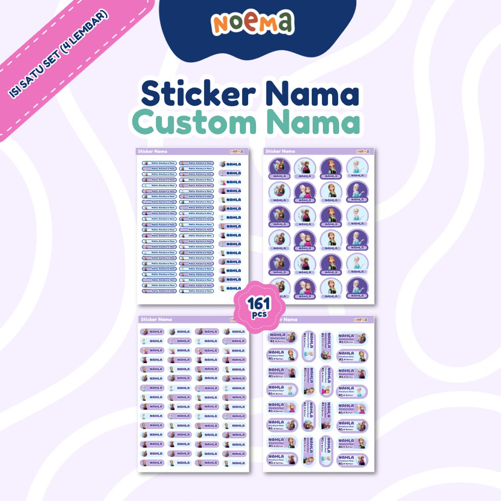 Jual NOEMA - Sticker Label Nama Vynil Waterproof FREE sticker baju ...