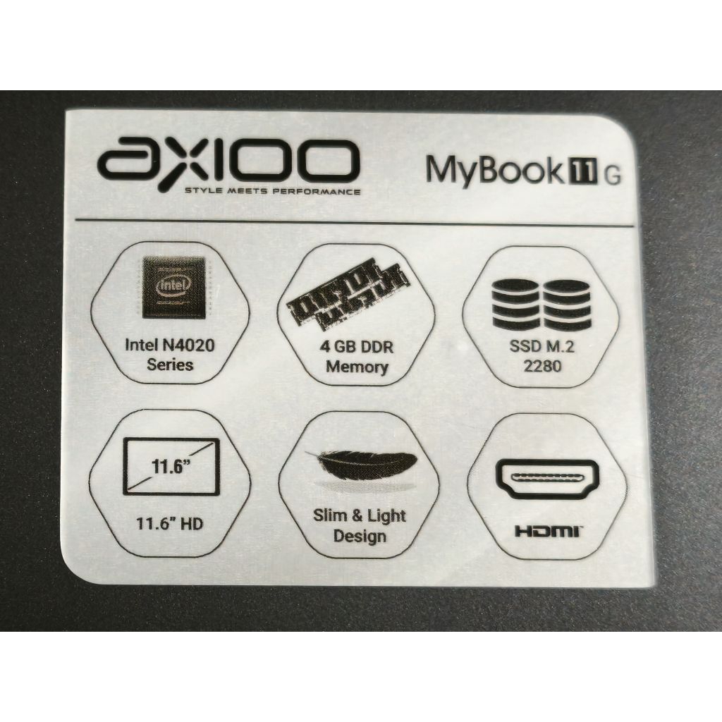 Jual Axioo MyBook 11G 4GB/256GB/INTEL N4020 / note book 11.6 inc ...
