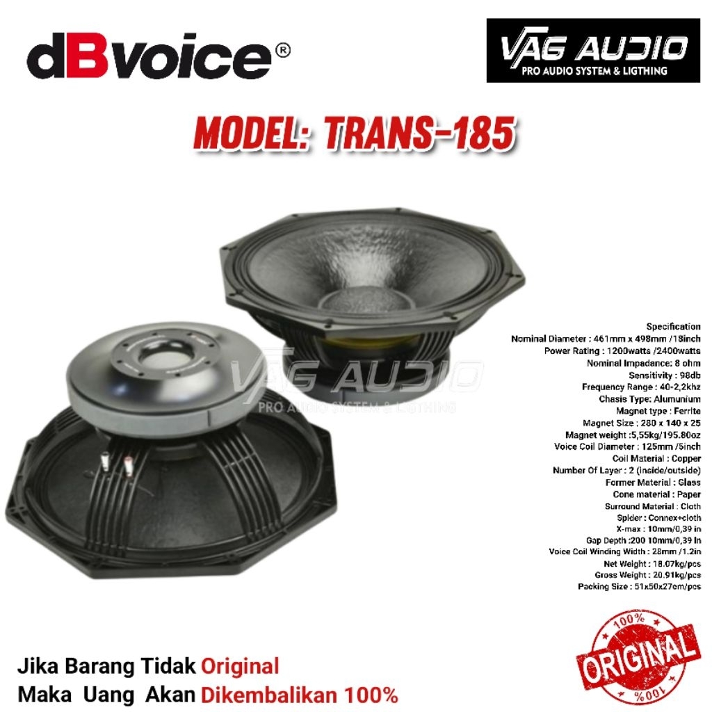 Jual SPEAKER COMPONENT DB VOICE TRANS-185 TRANSDUCER | Shopee Indonesia
