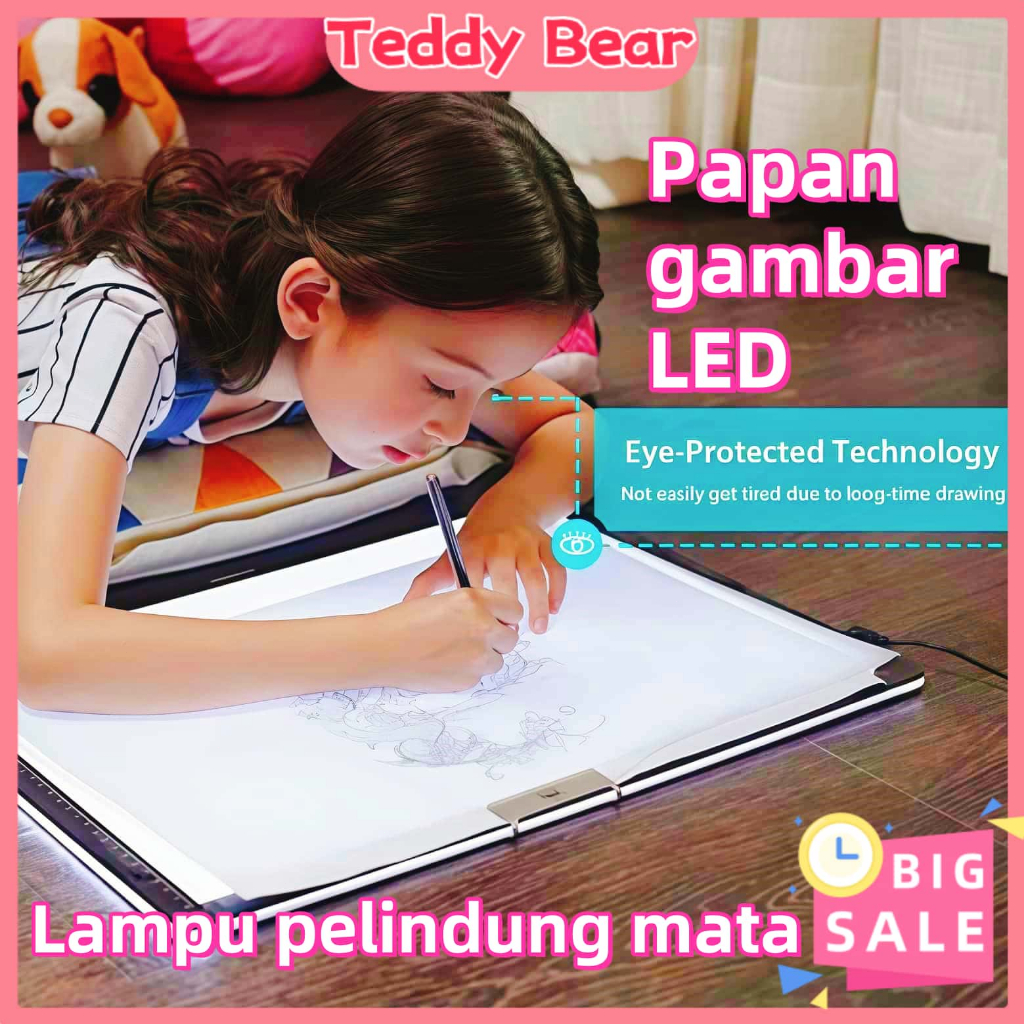Jual Ready A3/A4 LED Drawing Tracing Board Stensil Board Papan Gambar ...