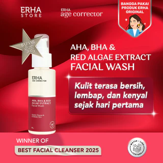 ERHA Age Corrector Facial Wash 90ml AHA, BHA & Red Algae Extract - Sabun Cuci Muka Anti Aging