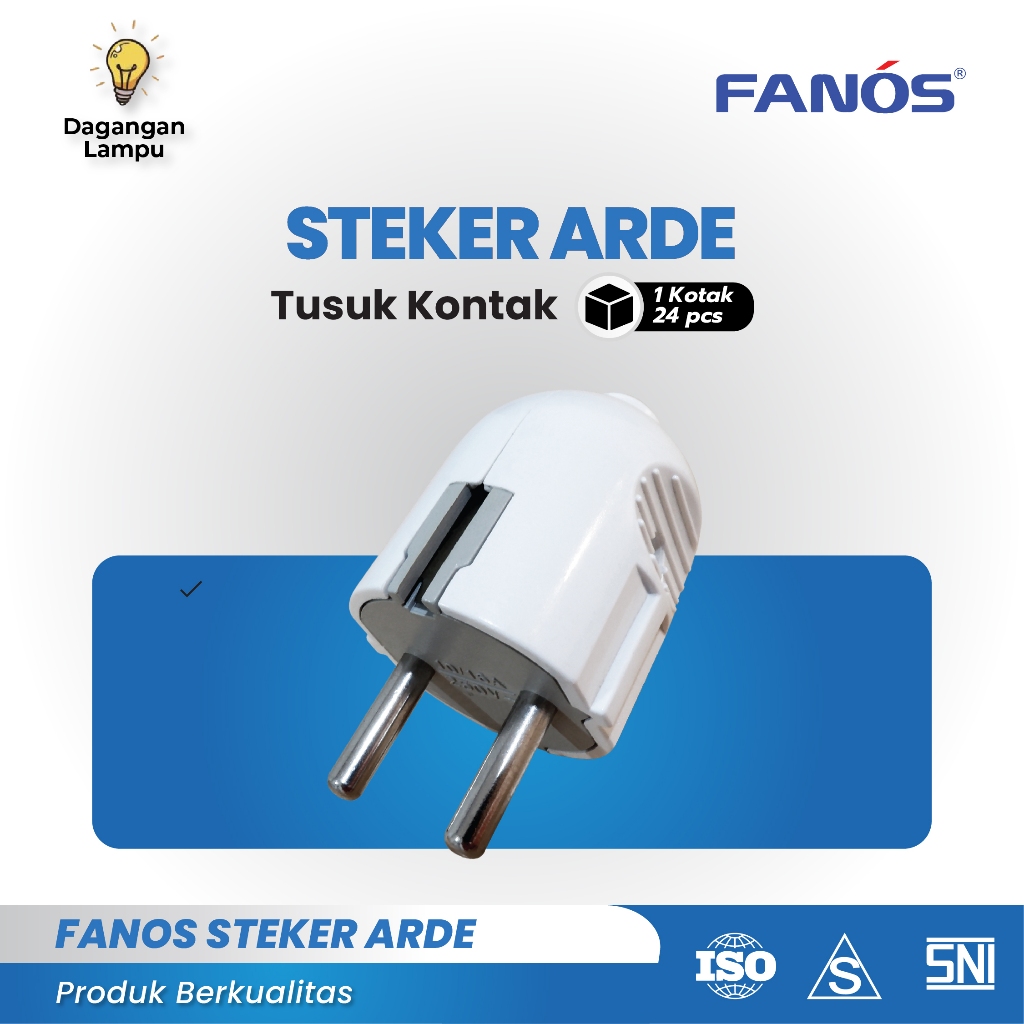 Jual Fanos Steker ARDE / Kepala Colokan Listrik Bulat ARDE SNI | Shopee ...