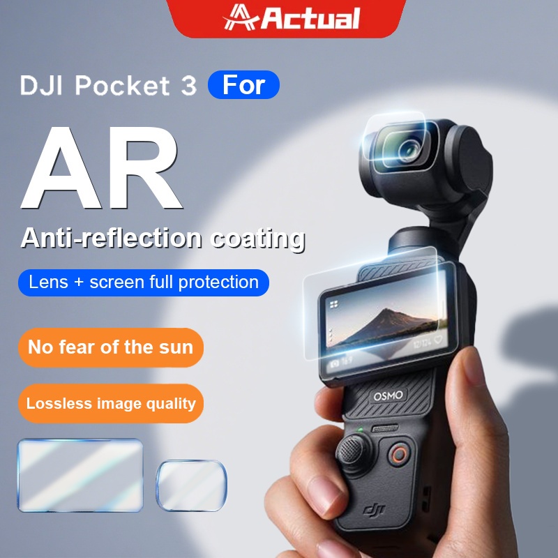 Jual Actual COD Tempered Glass 2in1 for DJI Pocket 3 Screen Protector ...