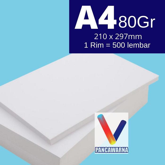 Jual Kertas HVS A4 80gr 1 Rim (500 lembar) - Paper Putih Polos | Shopee ...