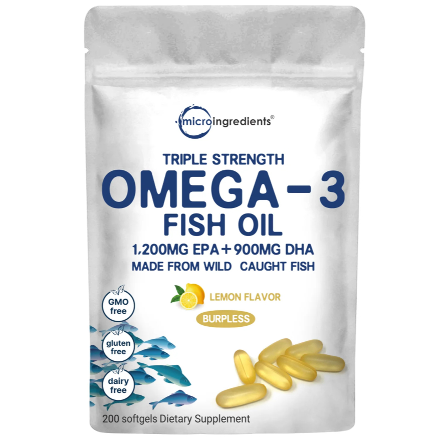 Jual SALE 50% EXP 11/25 Micro Ingredients Omega-3 Fish Oil, 200 ...