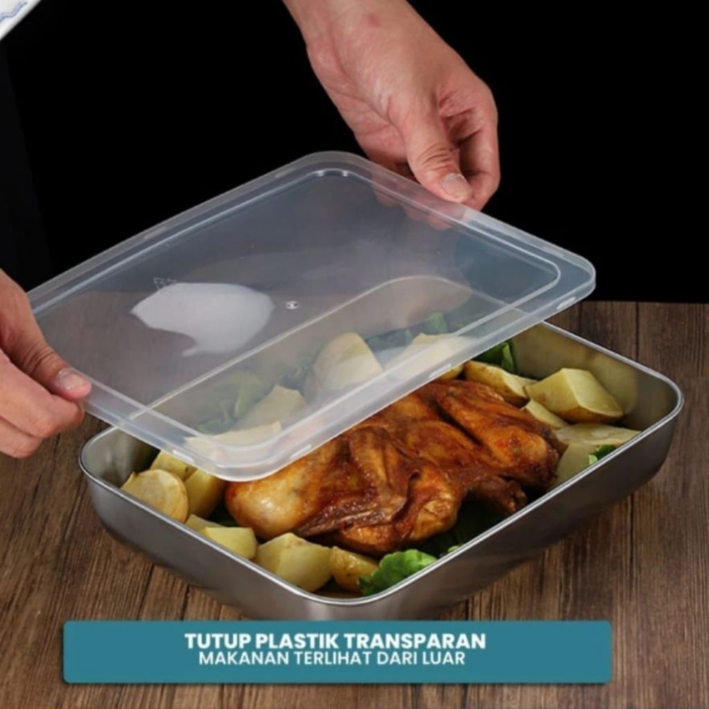 Jual Wadah Makanan Stainless Kotak Makanan Stainless dengan tutup Wadah ...