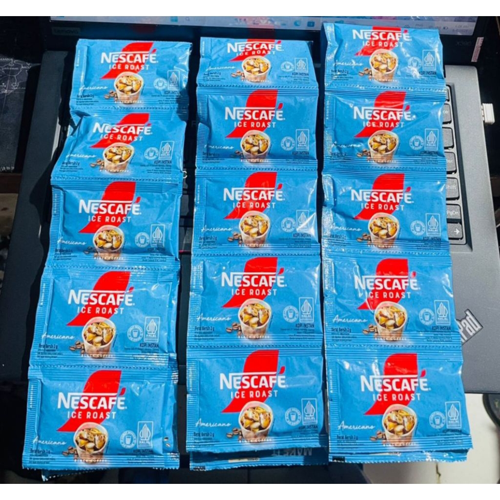 Jual 10 Sachet Nescafe Ice Roast Americano/Nescafe Americano/Kopi ...
