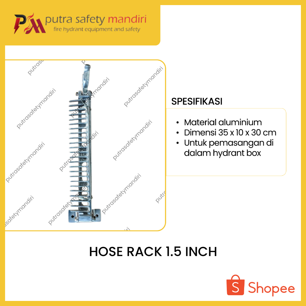 Jual FIRE HYDRANT HOSE RACK 1.5 INCH ALUMINIUM HIGH QUALITY LOCAL SISIR ...
