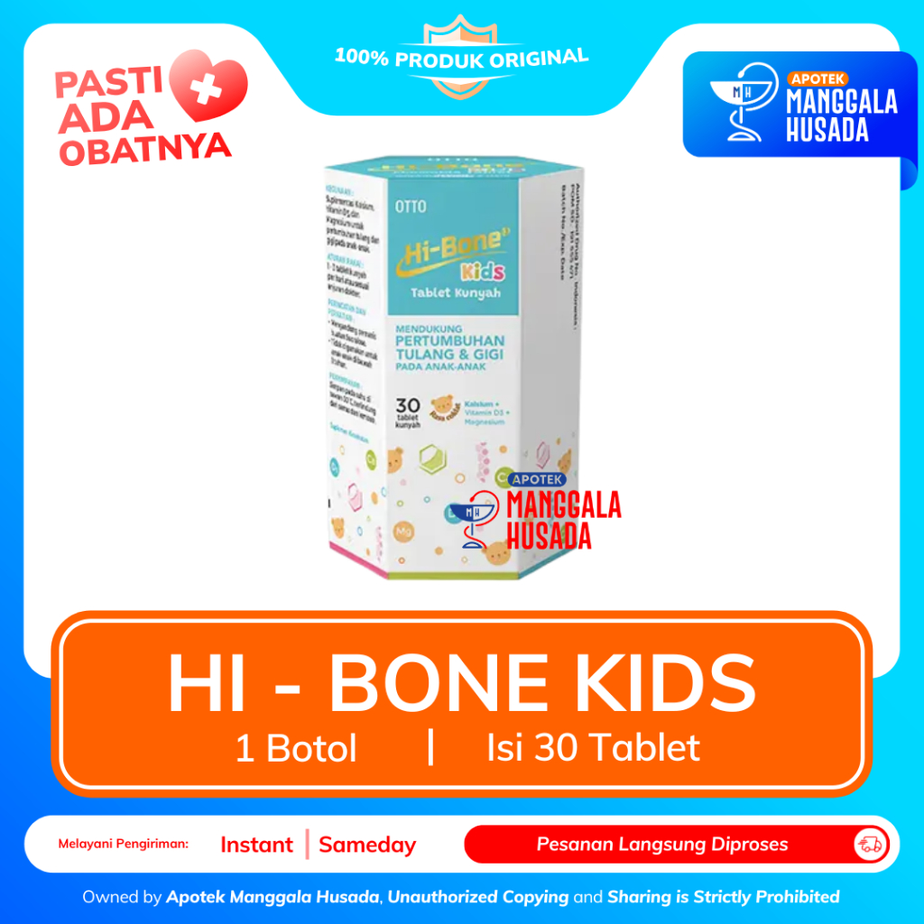 Jual HI-BONE KIDS SUPLEMEN @ 30 TABLET KUNYAH | Shopee Indonesia