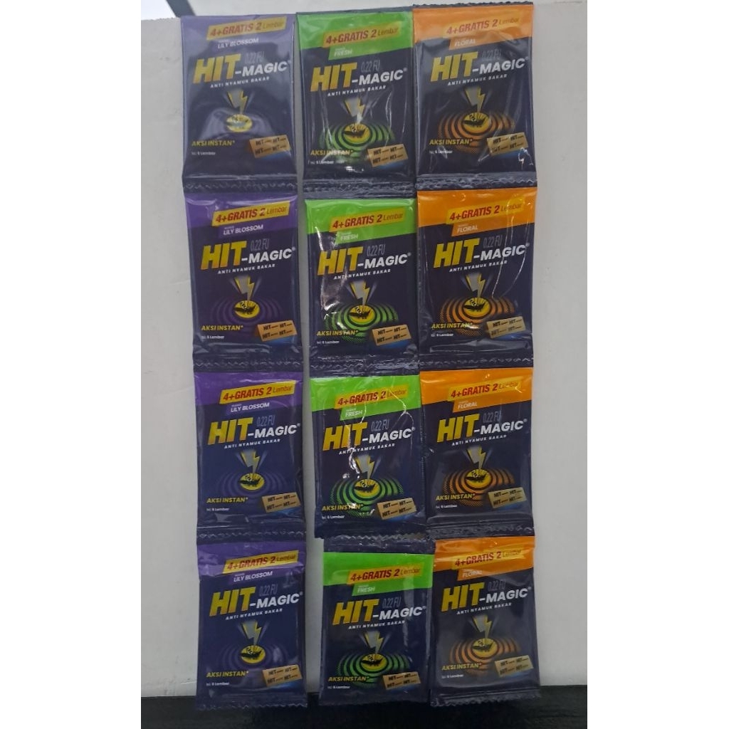 Jual Hit Magic Aksi Instan 4s Obat Nyamuk Bakar Kertas - Kemasan Sachet ...