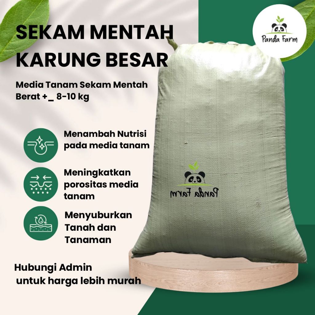 Media Tanam Sekam Mentah 1 karung MURAH (Grab/Gojek)