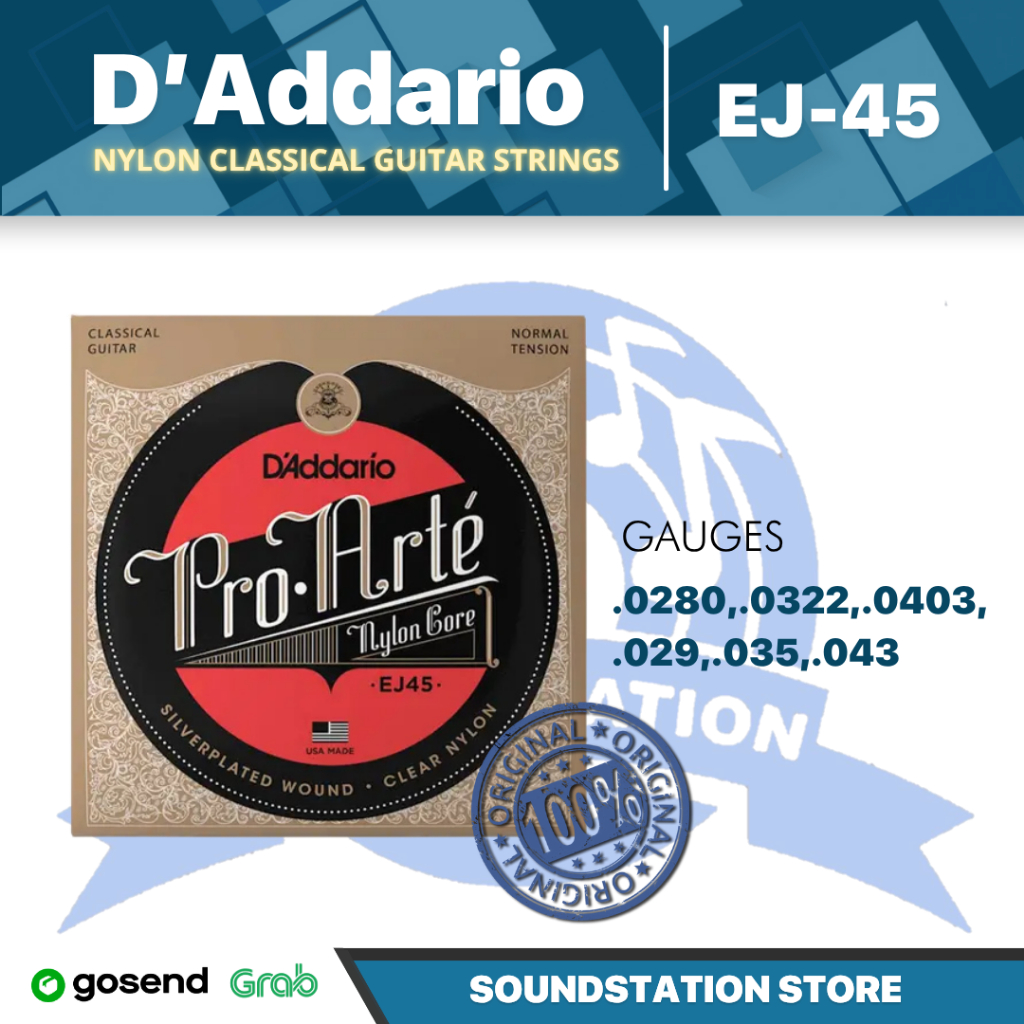 Jual D’ADDARIO EJ45 PRO-ARTE NYLON CLASSICAL GUITAR STRINGS | Shopee ...