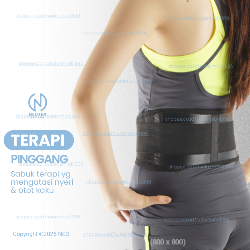 Jual Sabuk Terapi Sakit Nyeri Pinggang Tourmaline Turmalin Belt Pemanas ...