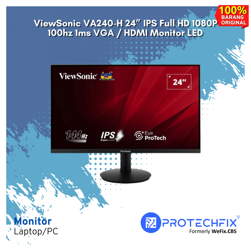 Jual ViewSonic VA240-H 24” IPS Full HD 1080P 100hz 1ms VGA / HDMI ...