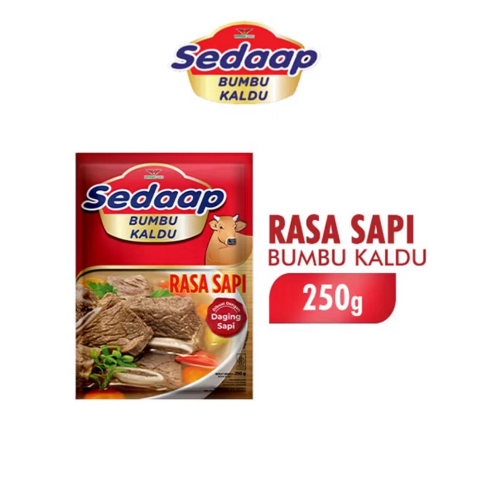 Jual Sedaap Bumbu Kaldu Sapi 250 gr / penyedap rasa sapi 250gr / sedap ...